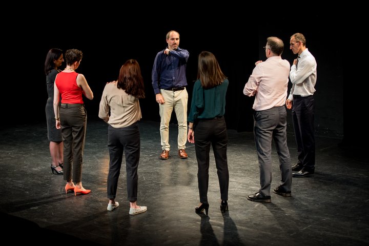 RADA Business tutor Charlie Walker Wise pictured with course delegates